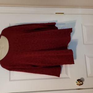 Burgundy tunic blouse by Alfred Dunner